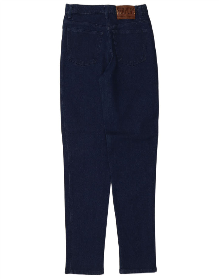 Vaqueros cónicos vintage para mujer W27 L32 Azul marino