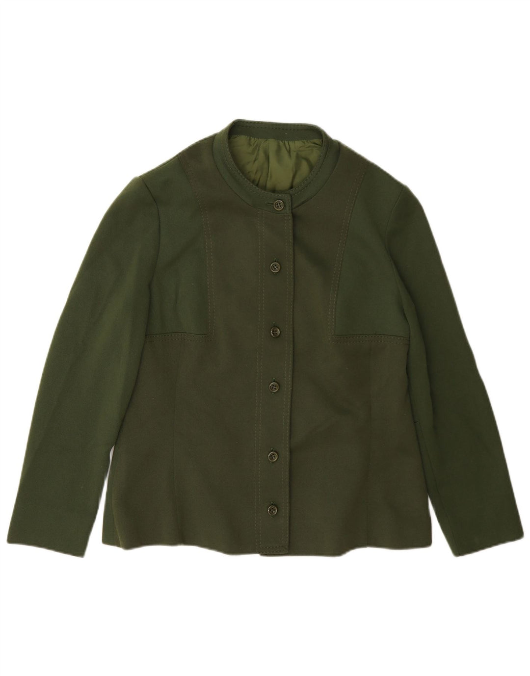 Vintage mujer bombardero chaqueta Reino Unido 14 verde medio