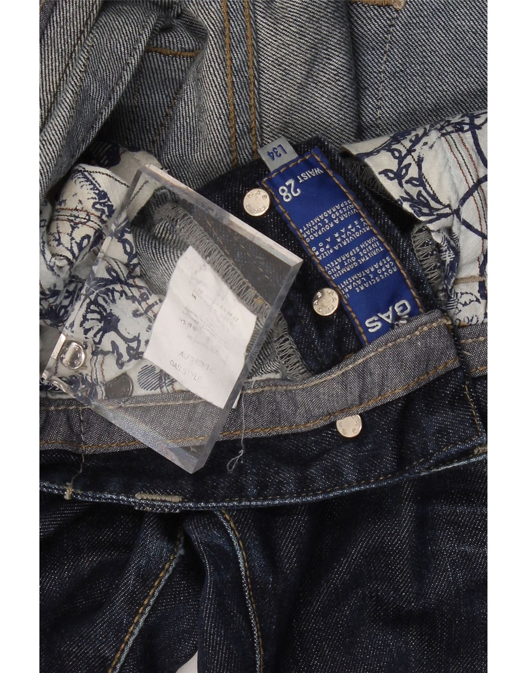 GAS Mens Slim Jeans W28 L34 Blue Vintage Gas and Second-Hand Gas from Messina Hembry 