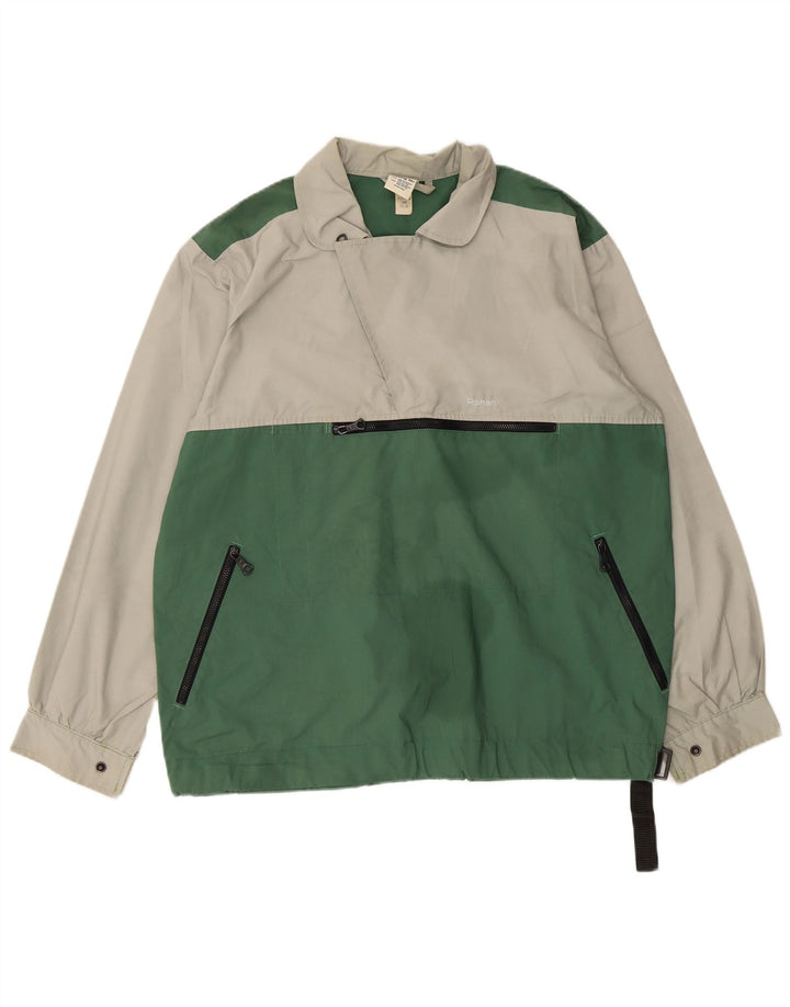 ROHAN Chaqueta cortavientos tipo pulóver para hombre UK 36 Small Green Colourblock