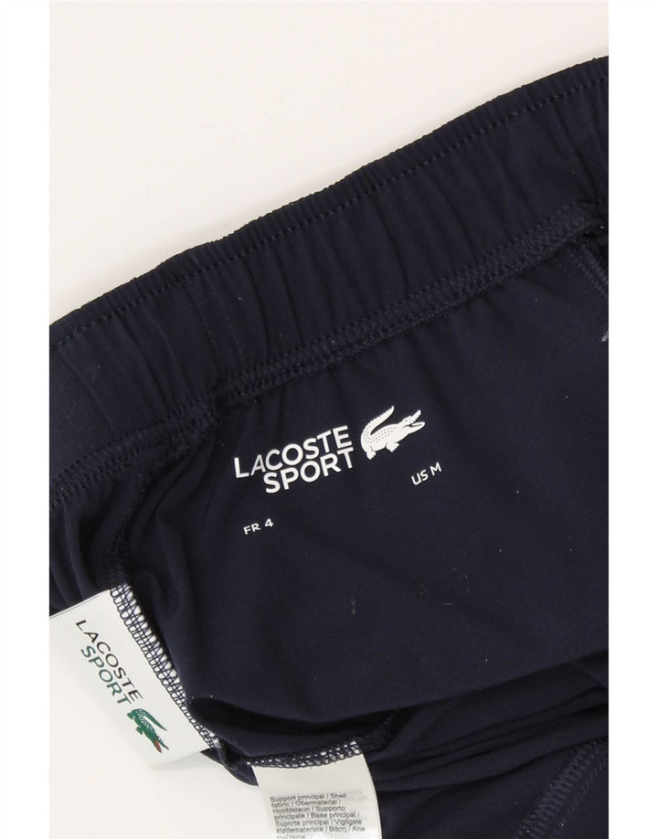 Lacoste Pantalones cortos deportivos gráficos para hombre Talla 4 Mediano Azul marino Poliéster