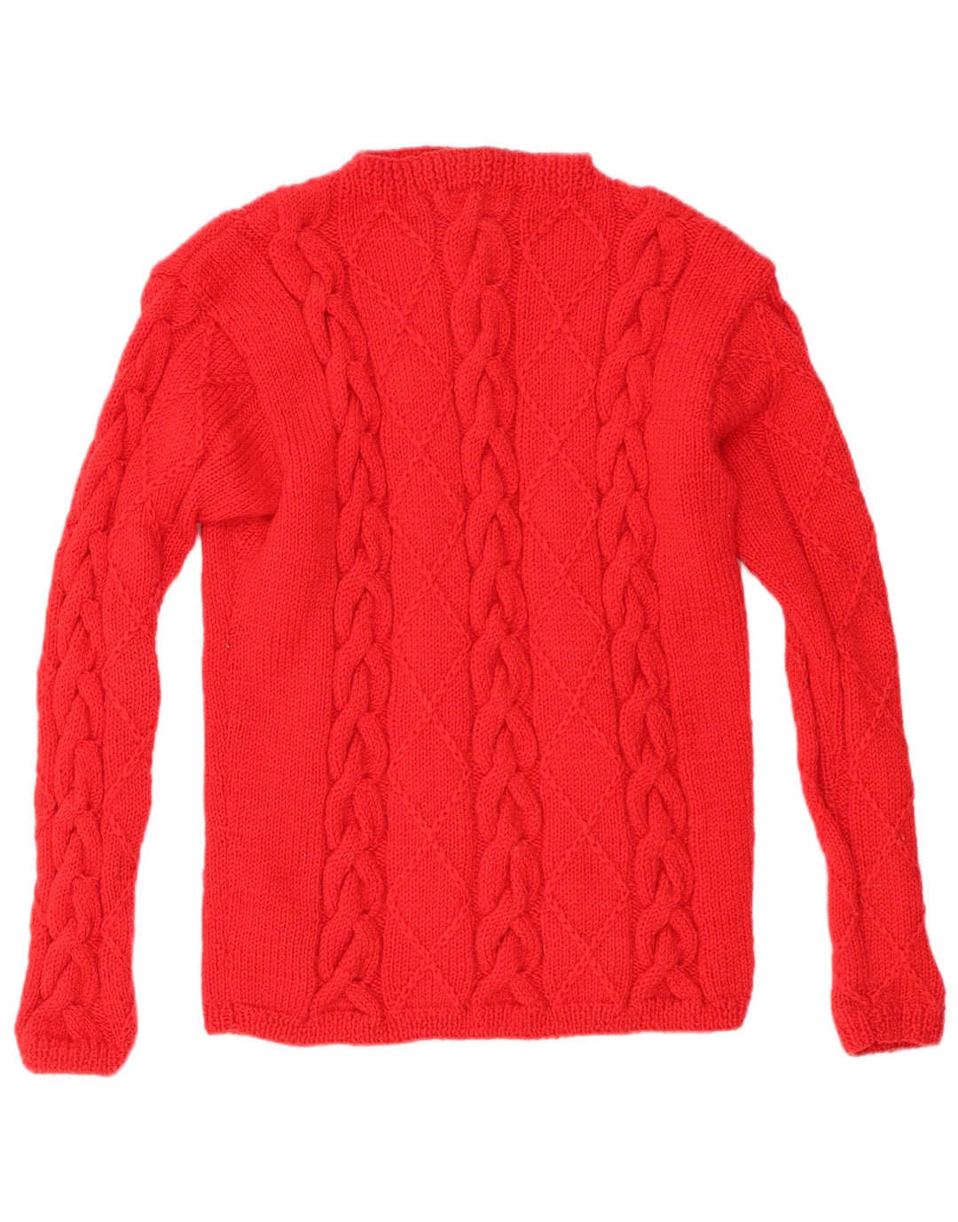 Vintage mujer cuello tortuga jersey suéter Reino Unido 12 rojo medio