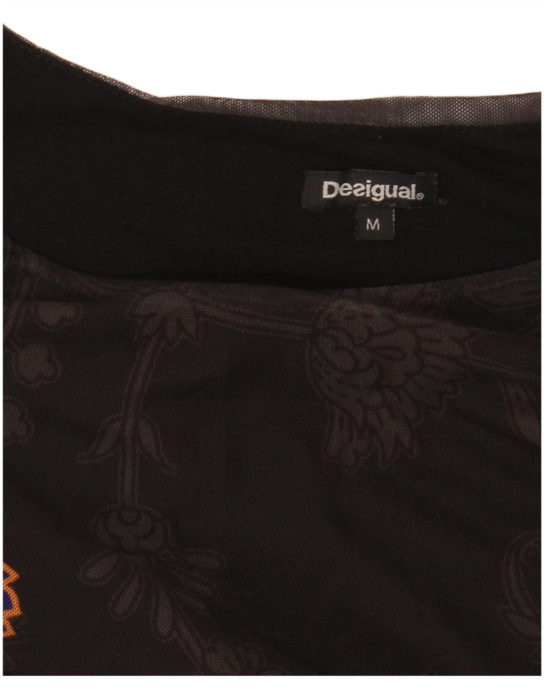 DESIGUAL Blusa de manga larga para mujer UK 40 Medium Black Floral