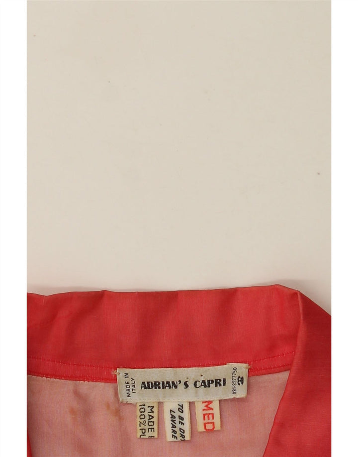 ADRIAN'S CAPRI Chaqueta bomber para mujer Reino Unido 14 Seda roja mediana