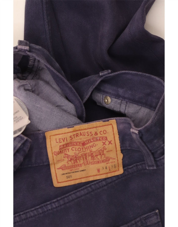 Levi's Vaqueros rectos 501 para hombre W34 L29 Algodón morado