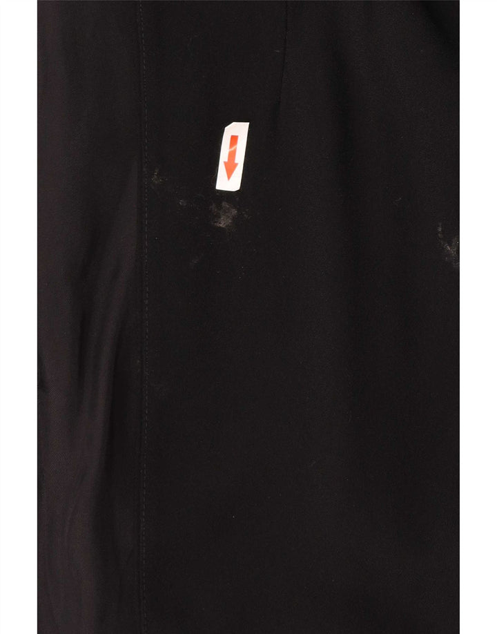 Zara Chaqueta Blazer Abierta De Manga 3/4 para Mujer UK 44 Poliéster Negro Mediano