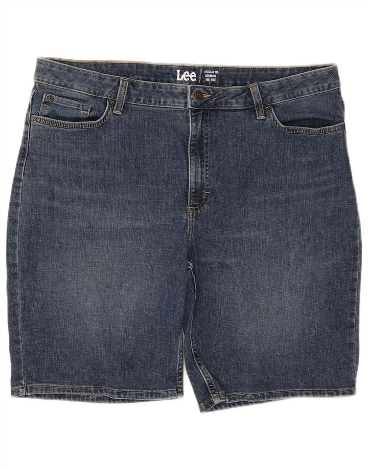 LEE Bermudas de talle medio y ajuste regular para mujer W40 2XL Azul
