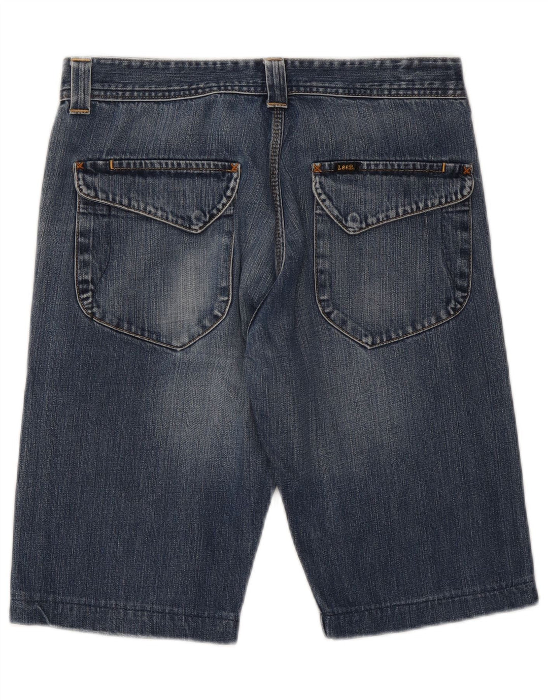 LEE Mens Whizit Denim Shorts W32 Algodón Azul Medio