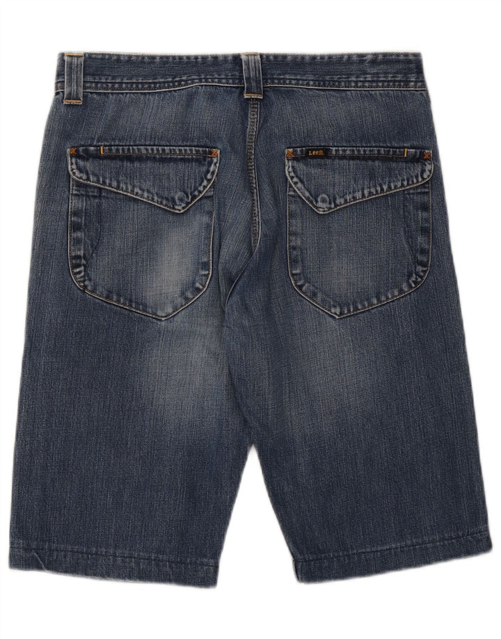 LEE Mens Whizit Denim Shorts W32 Algodón Azul Medio