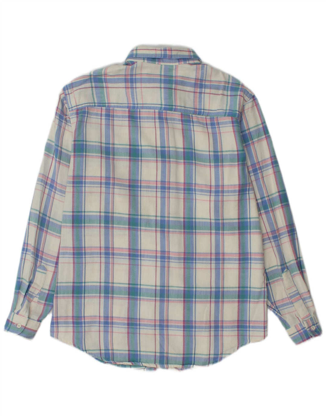 EDDIE BAUER Camisa de franela para mujer UK 44 Algodón a cuadros azul medio