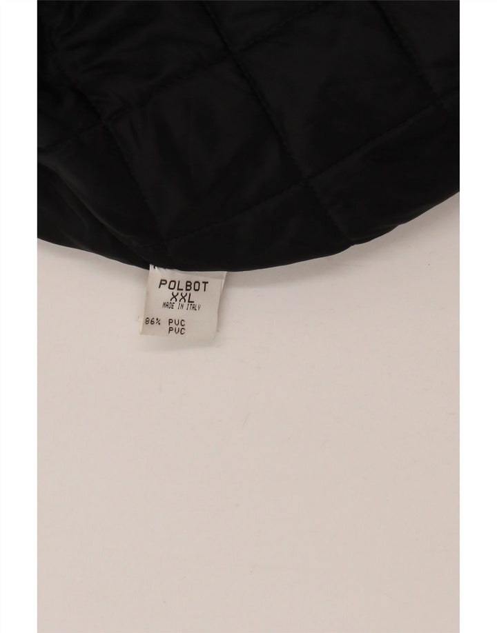 Polbot Chaqueta cortavientos con capucha para hombre UK 44 2XL Polivinilo negro