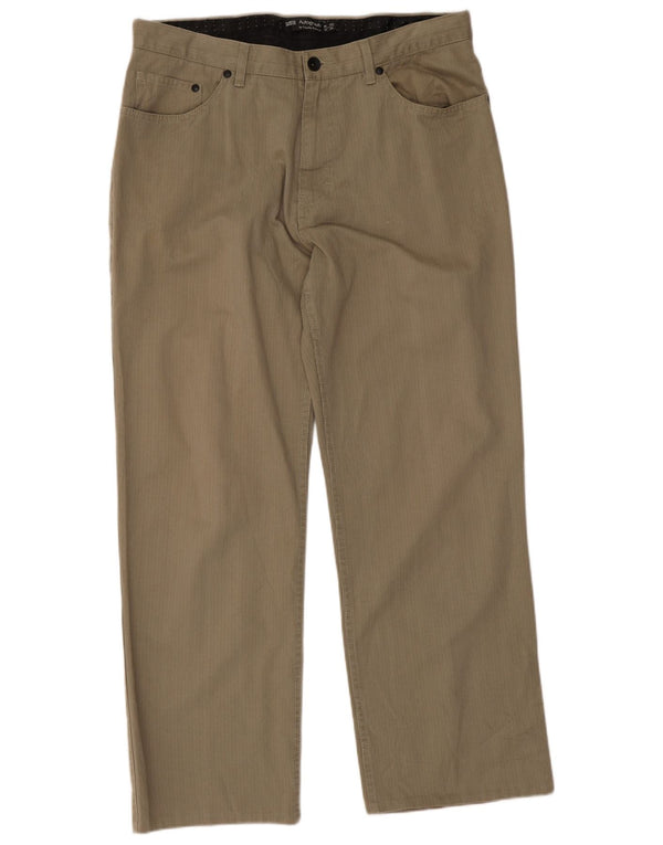 Marks & Spencer Pantalones casuales rectos para hombre W34 L29 Caqui