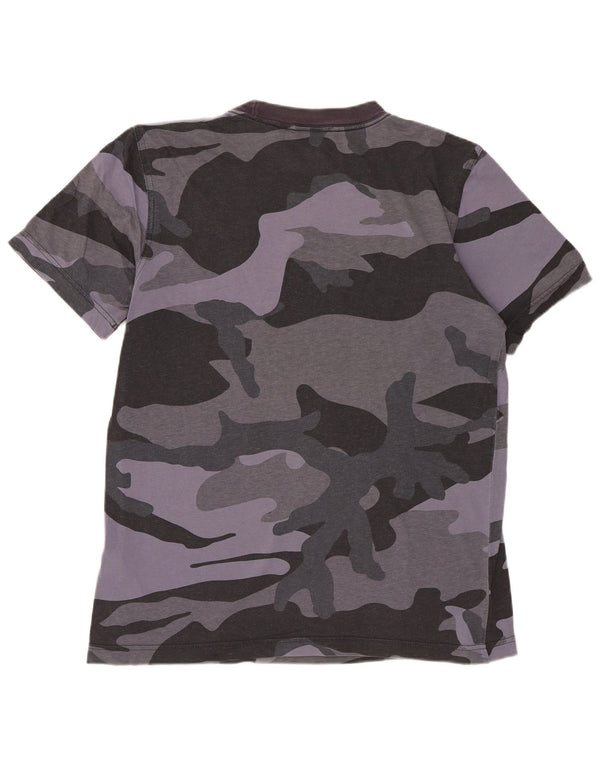 ADIDAS Camiseta gráfica para hombre Top XS Gris Camuflaje Algodón