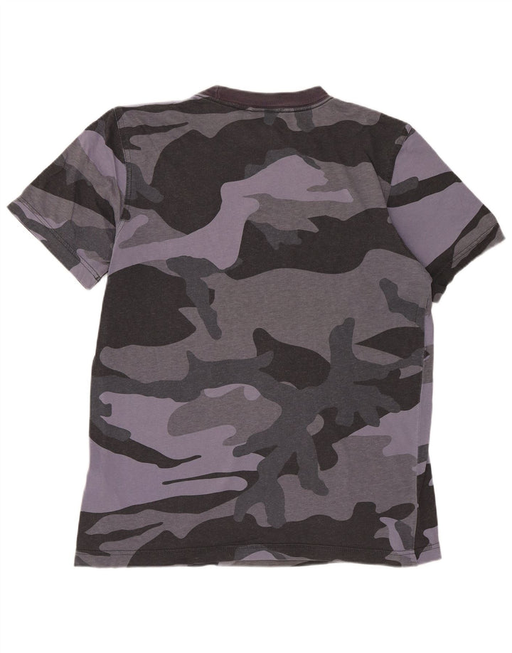 ADIDAS Camiseta gráfica para hombre Top XS Gris Camuflaje Algodón