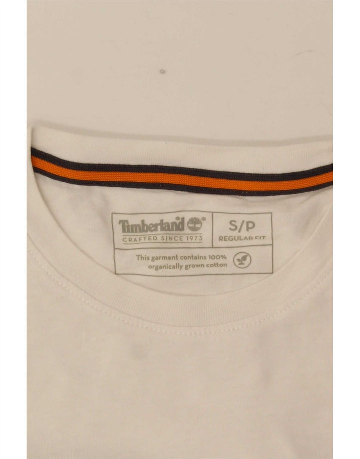Timberland Camiseta con gráfico de ajuste regular para hombre Top Small White Cotton