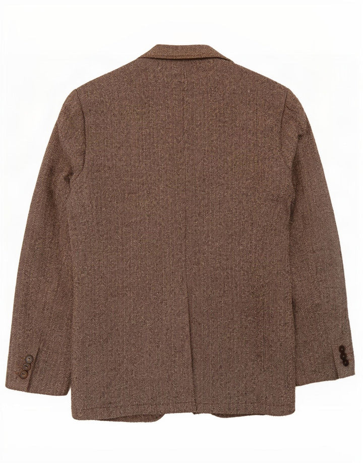 Gap Chaqueta tipo blazer de 2 botones para hombre UK 36 Small Marrón Espiga Poliamida