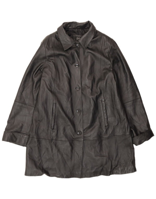 Zarro Abrigo Mujer Piel IT 50 XL Cuero Negro