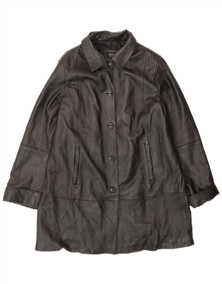 Zarro Abrigo Mujer Piel IT 50 XL Cuero Negro
