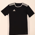Adidas Hombre Climalite Camiseta Top Medio Negro Colorblock Poliéster
