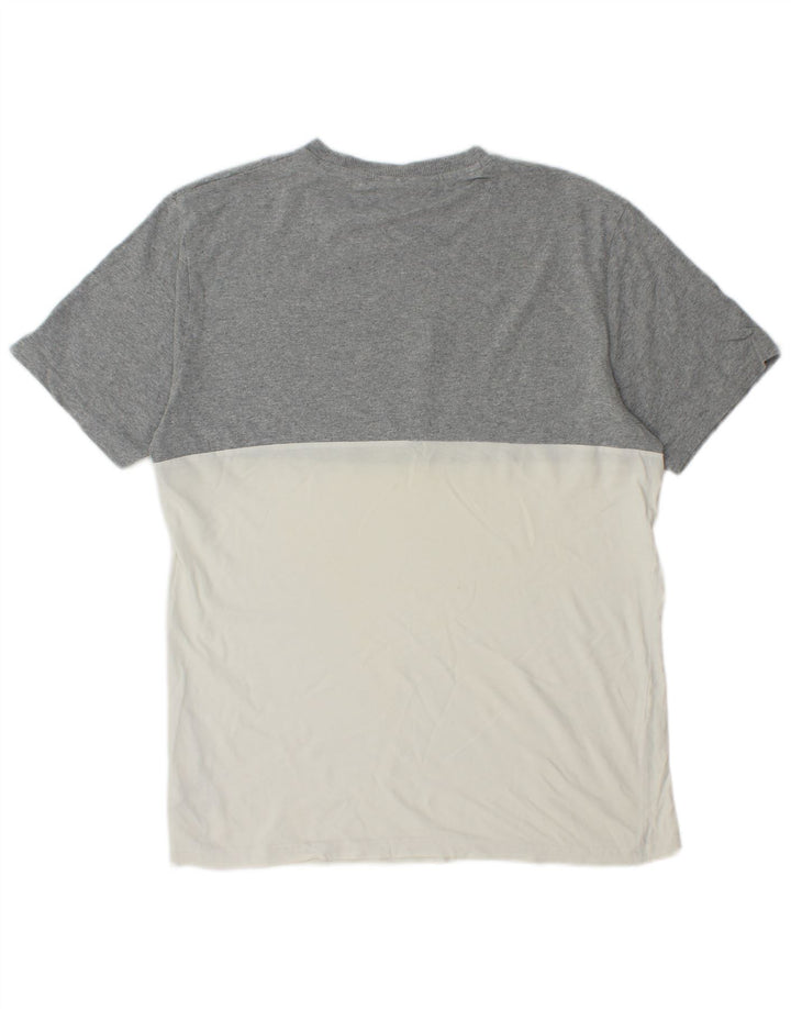 Fila Camiseta gráfica para hombre Top de algodón color block gris medio