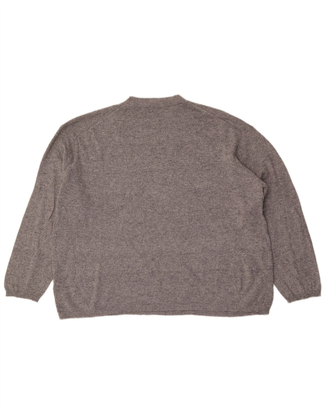 Zara Mujer Jersey De Cuello Redondo De Gran Tamaño UK 46 Lana Gris Grande