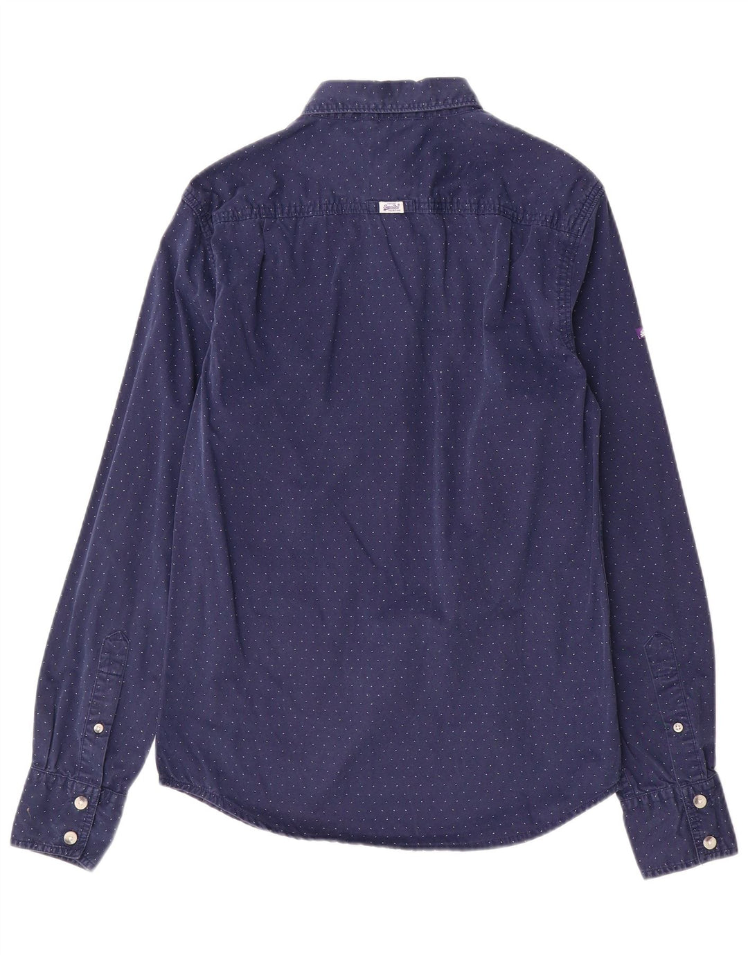 Camisa Superdry Para Hombre De Algodón Con Manchas Azul Marino Pequeña