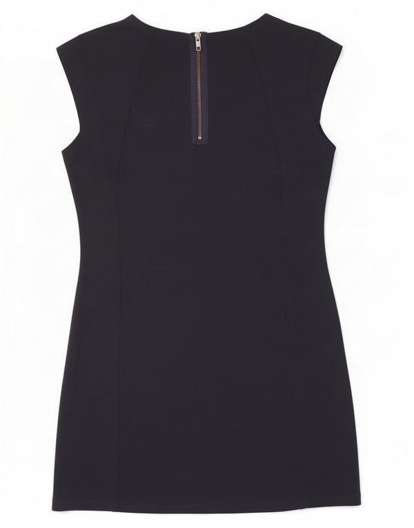 Desigual Vestido Acampanado para Mujer UK 40 XL Poliéster Floral Azul Marino