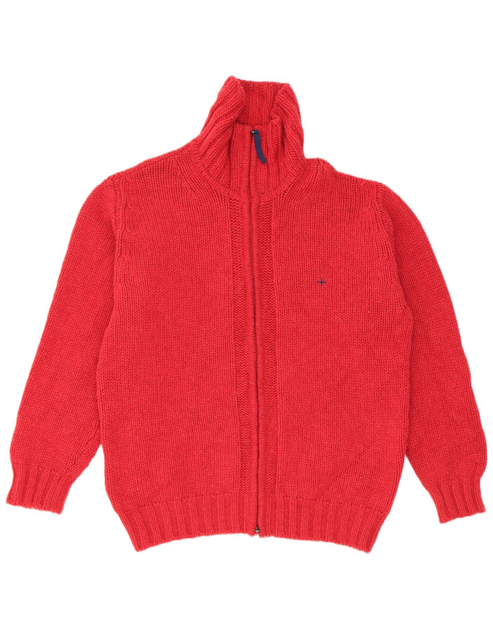 White Sails Cárdigan para hombre de lana virgen roja grande