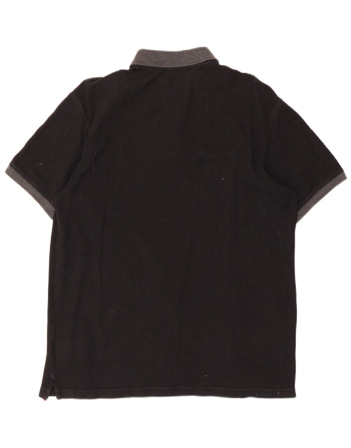 Fila Polo Hombre Algodón Negro Mediano
