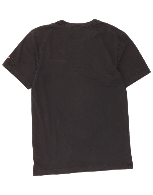 Nike Camiseta con gráfico Swoosh para hombre, talla pequeña, algodón negro