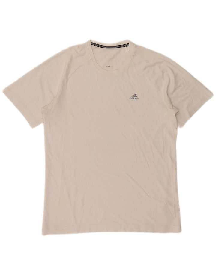 Adidas Mens Clima 365 Camiseta Top Medio Blanco Algodón