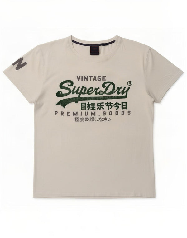 Superdry Camiseta gráfica para hombre Top 2XL Blanco