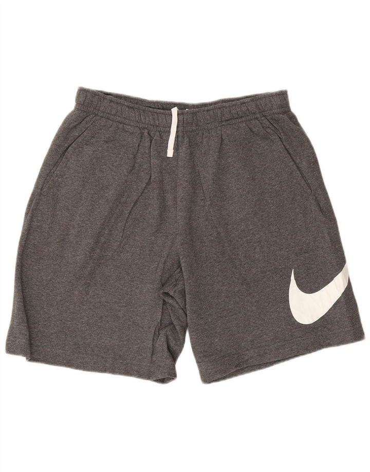 NIKE Pantalones cortos deportivos con gráficos para hombre, talla grande, gris