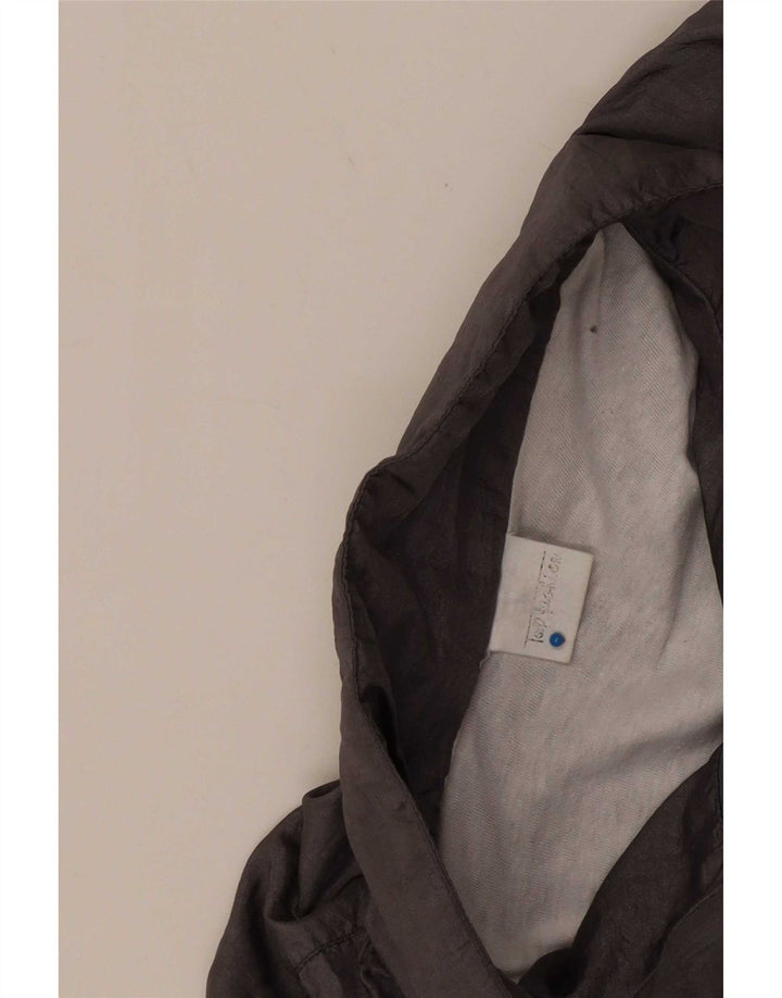 Chaqueta superior de chándal vintage para hombre 2XL Bloque de color gris