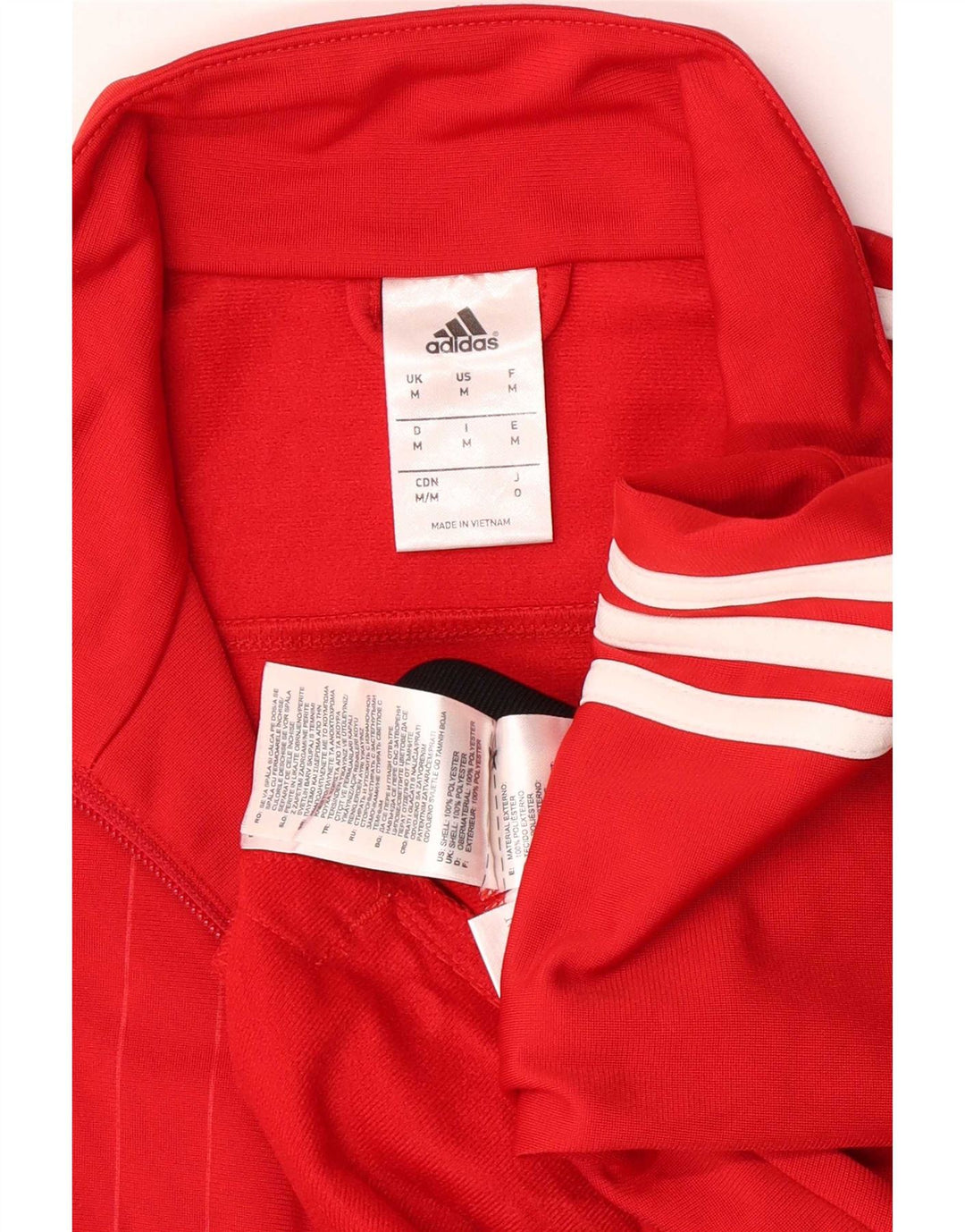Adidas Hombre Chaqueta De Chándal De Ajuste Regular Con Estampado Gráfico Bloque De Color Rojo Medio
