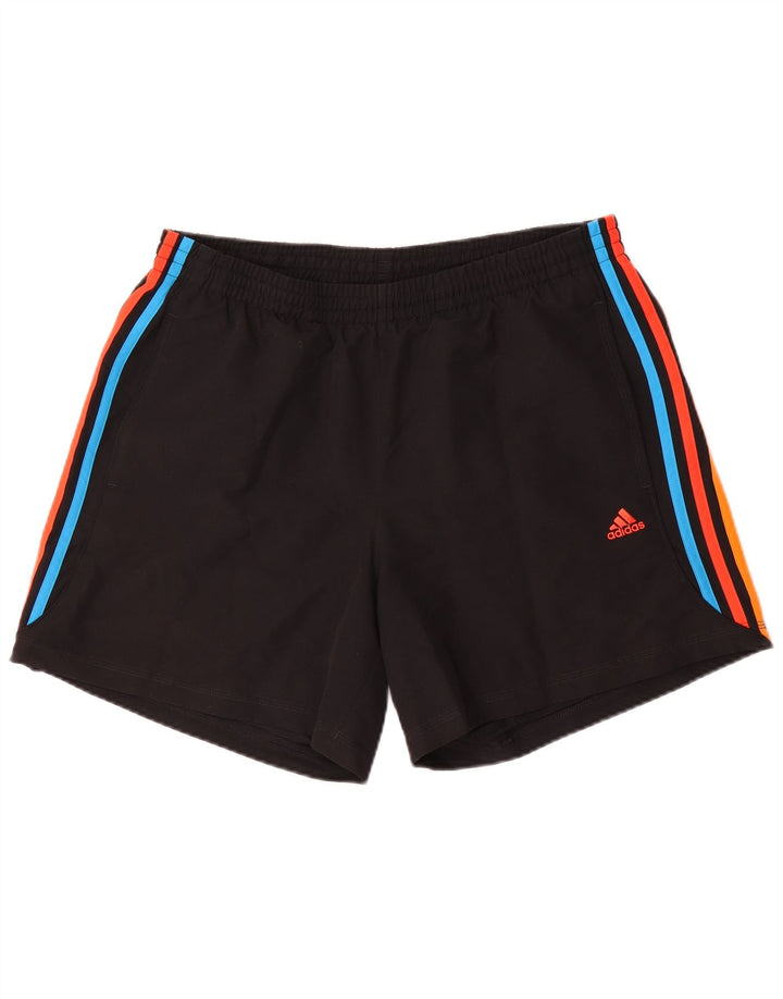 ADIDAS Pantalones cortos deportivos para hombre Grande Poliéster negro