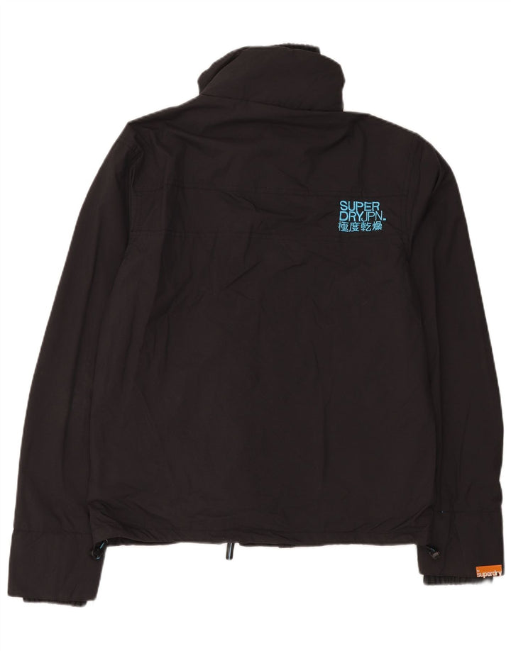 SUPERDRY Chaqueta cortavientos extragrande con gráfico para mujer UK 40 Mediano Negro