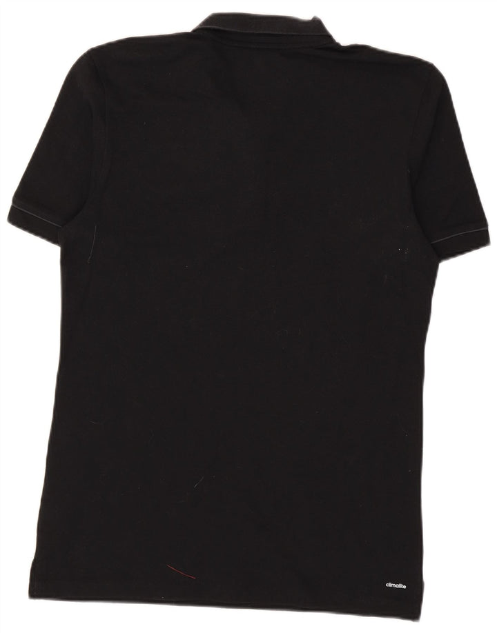 Adidas - Polo Climalite para hombre, algodón negro mediano