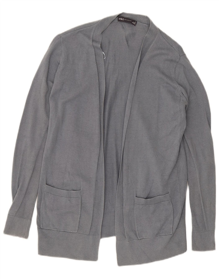 Marks & Spencer Suéter tipo cárdigan abierto para mujer Reino Unido 12 Algodón gris medio