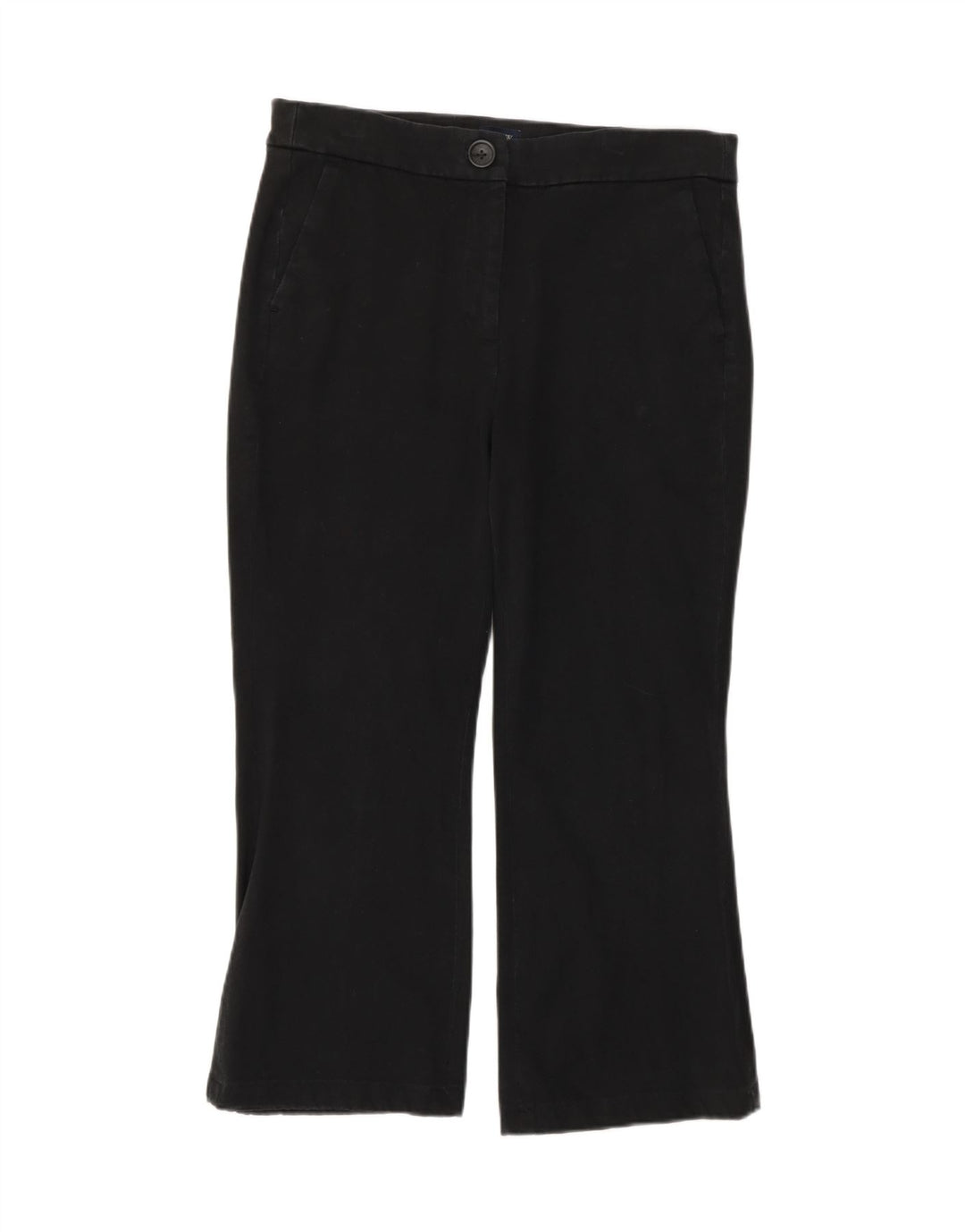 J. CREW Womens Bootcut Capri Trousers US 8 Medium W32 L23 Black Cotton Vintage J. Crew and Second-Hand J. Crew from Messina Hembry 