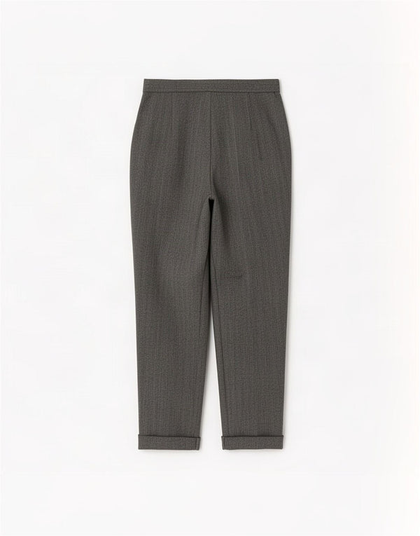 Marks & Spencer Pantalones de traje de cintura alta para mujer UK 40 Large W28 L27 Gris