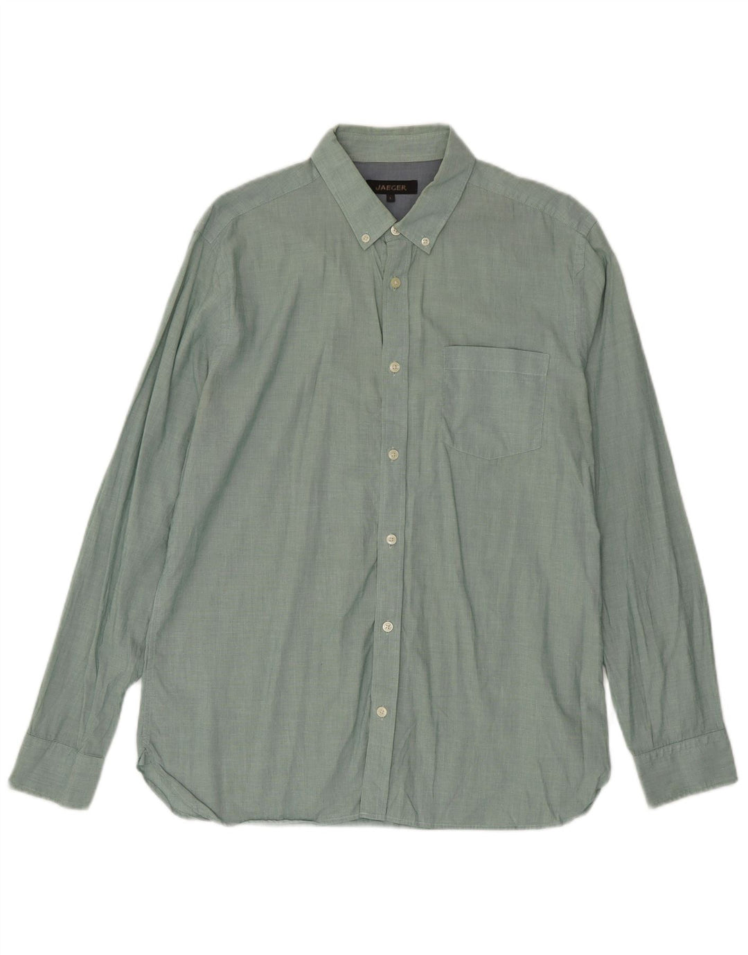Camisa Jaeger Hombre Grande Algodón Verde