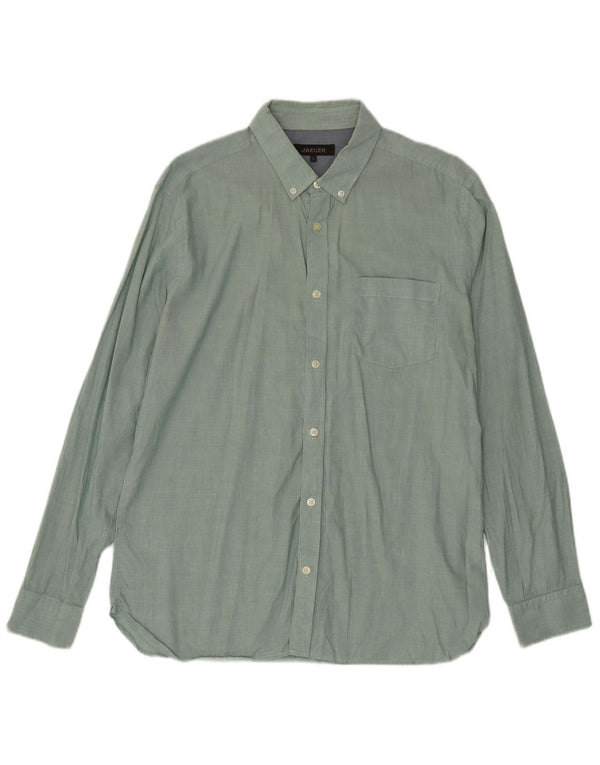 Camisa Jaeger Hombre Grande Algodón Verde