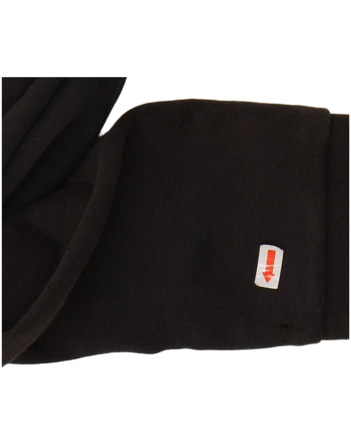 ADIDAS Sudadera con capucha y cremallera gráfica para mujer UK 4/6 XS Negro