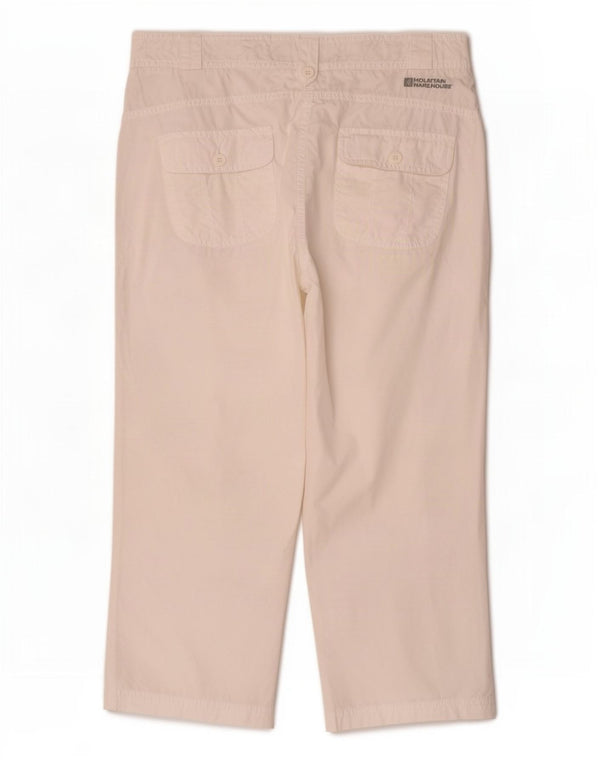 Pantalones capri de pierna ancha para mujer de Mountain Warehouse UK 10 Small W32 L22 Blanco