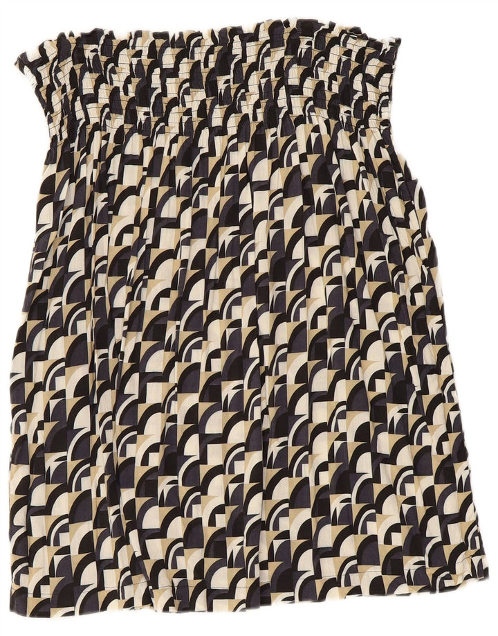 Benetton Top Sin Tirantes Para Mujer ES 40 Pequeño Multicolor Geométrico