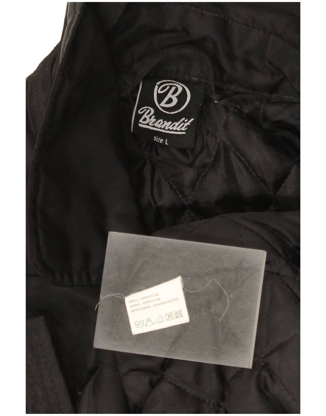 Brandit Chaqueta Bomber para Hombre UK 40 Large Nylon Negro