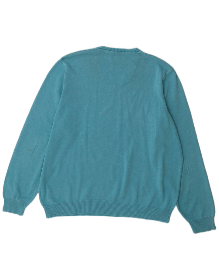 Marks & Spencer Suéter con Cuello en V y Ajuste Regular para Hombre XL Azul