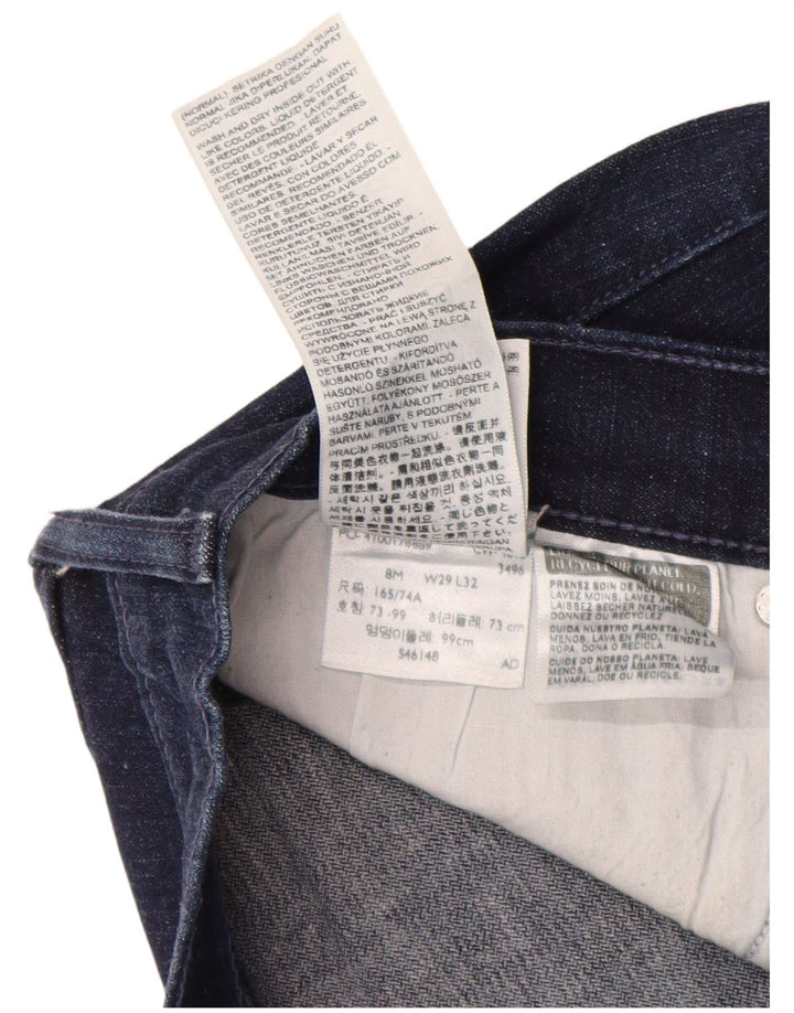 LEVI'S Jeans rectos para mujer US 8 Medium W29 L32 Azul marino Algodón