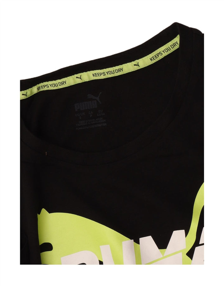 Puma - Camiseta gráfica para hombre, talla pequeña, color negro